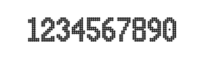 7×13数字点阵字体 ddN713BA1625