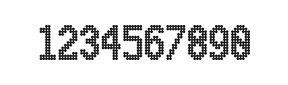 7×13数字点阵字体 ddN713BA1632