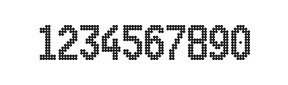7×13数字点阵字体 ddN713BA1633