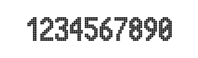 7×13数字点阵字体 ddN713BA1635