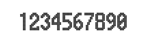 7×13数字点阵字体 ddN713BA1643