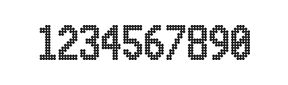 7×13数字点阵字体 ddN713BA1646