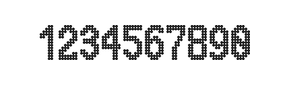 7×13数字点阵字体 ddN713BA1649
