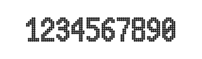 7×13数字点阵字体 ddN713BA1653