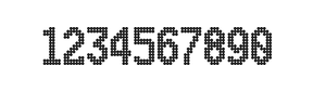 7×13数字点阵字体 ddN713BA1654
