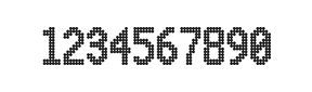 7×13数字点阵字体 ddN713BA1658