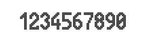 7×13数字点阵字体 ddN713BA1660
