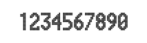 7×13数字点阵字体 ddN713BA1661