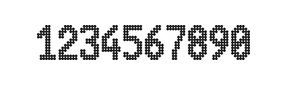 7×13数字点阵字体 ddN713BA1662