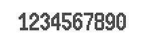 7×13数字点阵字体 ddN713BA1669
