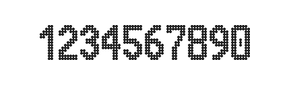 7×13数字点阵字体 ddN713BA1671