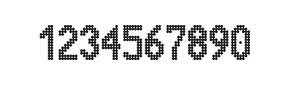 7×13数字点阵字体 ddN713BA1672