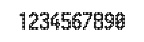 7×13数字点阵字体 ddN713BA1674