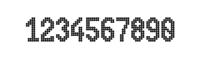 7×13数字点阵字体 ddN713BA1680