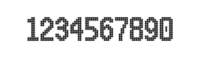7×13数字点阵字体 ddN713BA1684