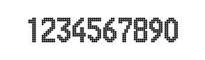 7×13数字点阵字体 ddN713BA1687