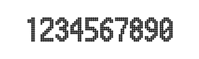 7×13数字点阵字体 ddN713BA1690