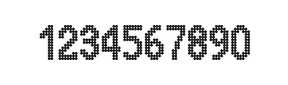 7×13数字点阵字体 ddN713BA1696