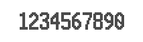 7×13数字点阵字体 ddN713BA1701