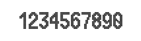 7×13数字点阵字体 ddN713BA1708