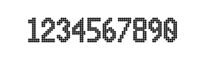7×13数字点阵字体 ddN713BA1709