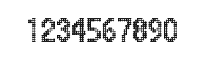 7×13数字点阵字体 ddN713BA1711