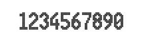 7×13数字点阵字体 ddN713BA1718