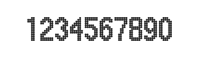7×13数字点阵字体 ddN713BA1723