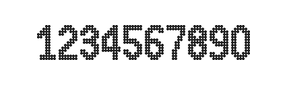 7×13数字点阵字体 ddN713BA1724