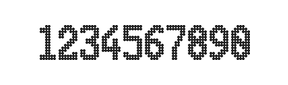 7×13数字点阵字体 ddN713BA1734