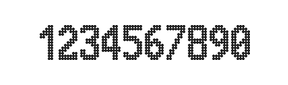 7×13数字点阵字体 ddN713BA1737