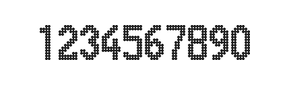 7×13数字点阵字体 ddN713BA1739