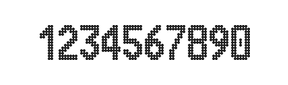 7×13数字点阵字体 ddN713BA1745