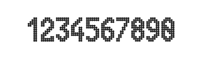 7×13数字点阵字体 ddN713BA1748