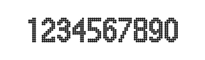 7×13数字点阵字体 ddN713BA1750