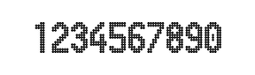 7×13数字点阵字体 ddN713BA1752