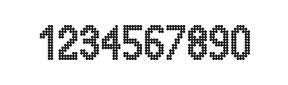 7×13数字点阵字体 ddN713BA1756