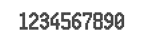 7×13数字点阵字体 ddN713BA1757