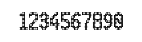 7×13数字点阵字体 ddN713BA1760