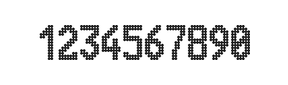 7×13数字点阵字体 ddN713BA1761