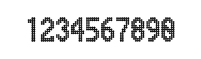 7×13数字点阵字体 ddN713BA1762