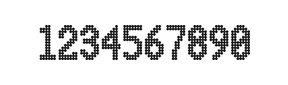 7×13数字点阵字体 ddN713BA1765