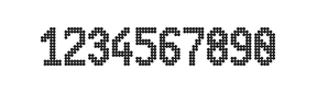 7×13数字点阵字体 ddN713BA1768