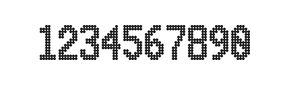 7×13数字点阵字体 ddN713BA1769