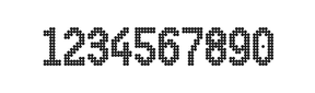 7×13数字点阵字体 ddN713BA1772