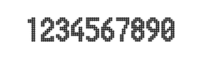 7×13数字点阵字体 ddN713BA1775