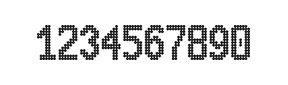 7×13数字点阵字体 ddN713BA1776