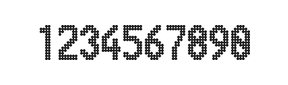 7×13数字点阵字体 ddN713BA1780