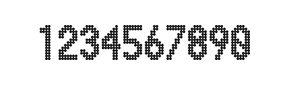 7×13数字点阵字体 ddN713BA1781