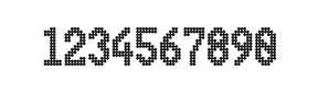 7×13数字点阵字体 ddN713BA1782